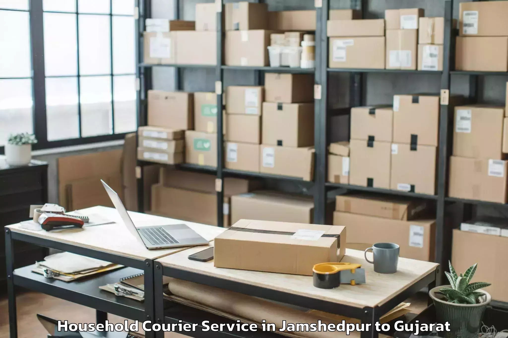 Easy Jamshedpur to Kandla Port Household Courier Booking